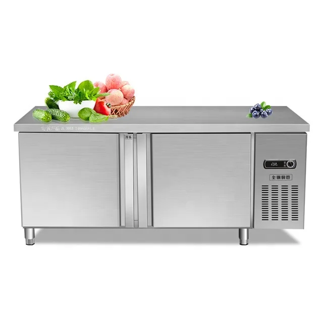 
Steel counter Commercial Kitchen Equipment Display Counter Fridge 