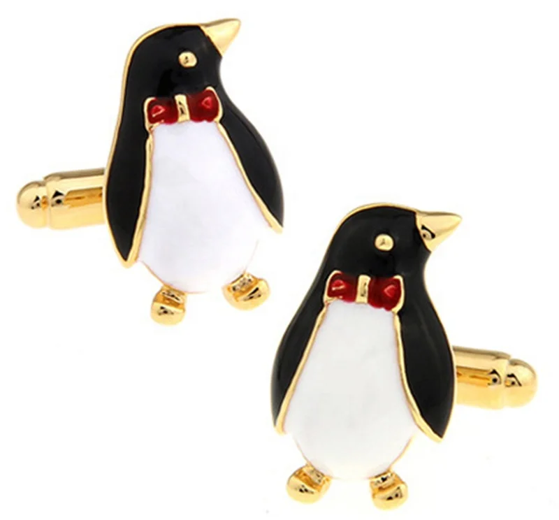 

Wholesale mens penguin cufflinks French cuff nails high quality metal gift cufflinks