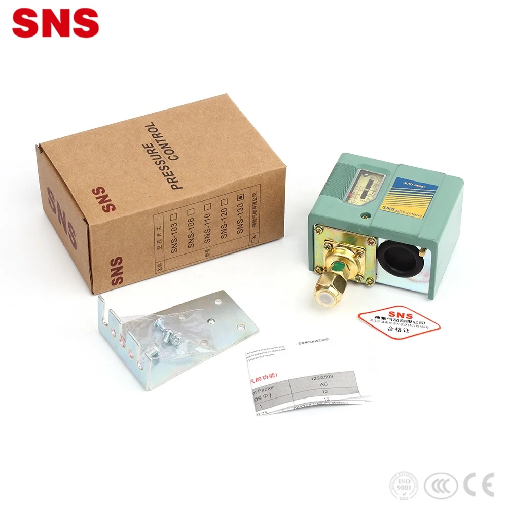 
SNS Series pressure controller manual reset differential pressure switch for air compressor water pump 