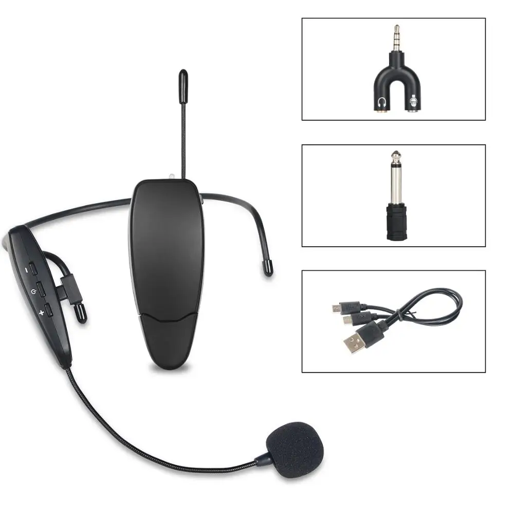 

Mini Wireless MIC external power supply ear mounted microphone 2.4 G UHF system