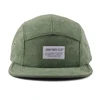 Wholesale custom logo flat brim winter autumn suede 5 panel cap