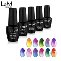 

L&M Free Sample ibdgel mood effect gel nail uv color change gel polish nailart