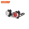 Water Resistance Silicone USB 4 modes Rechargeable Bike Light set