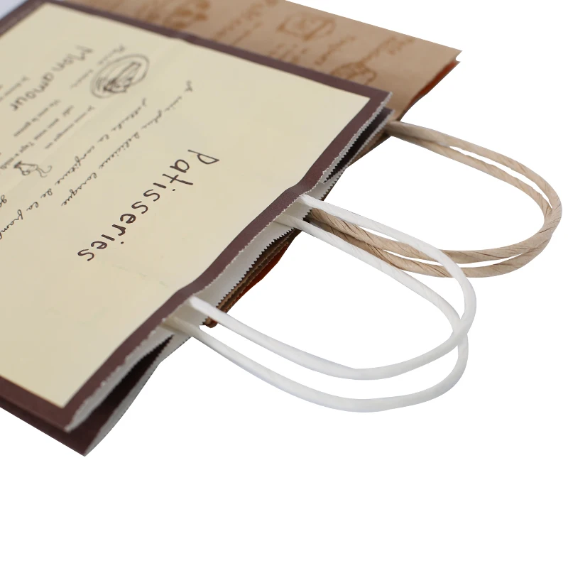 
Wholesale Printed Color Rope Handle Manufacturer White or brown Paper Packaging Bag 