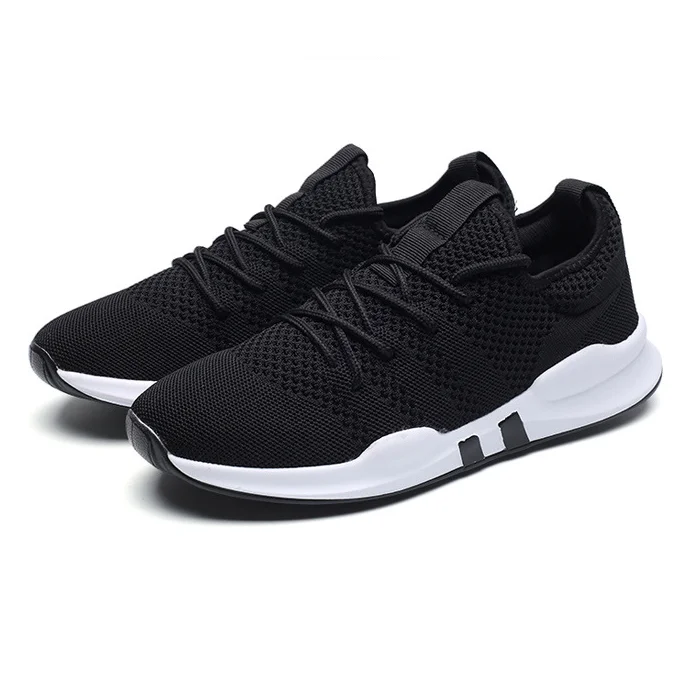 Wholesale custom cheap Teenager sports shoes men casual knitting Injection Jogging Mesh Running Sneakers