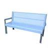Classic Outdoor Patio Station Park Galvanized Steel Garden Bench for Sale