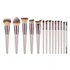 Make up Brushes 14 Pcs Premium Synthetic Cosmetic Makeup Brush Set for Foundation Blending Blush Concealer Eye Shadow