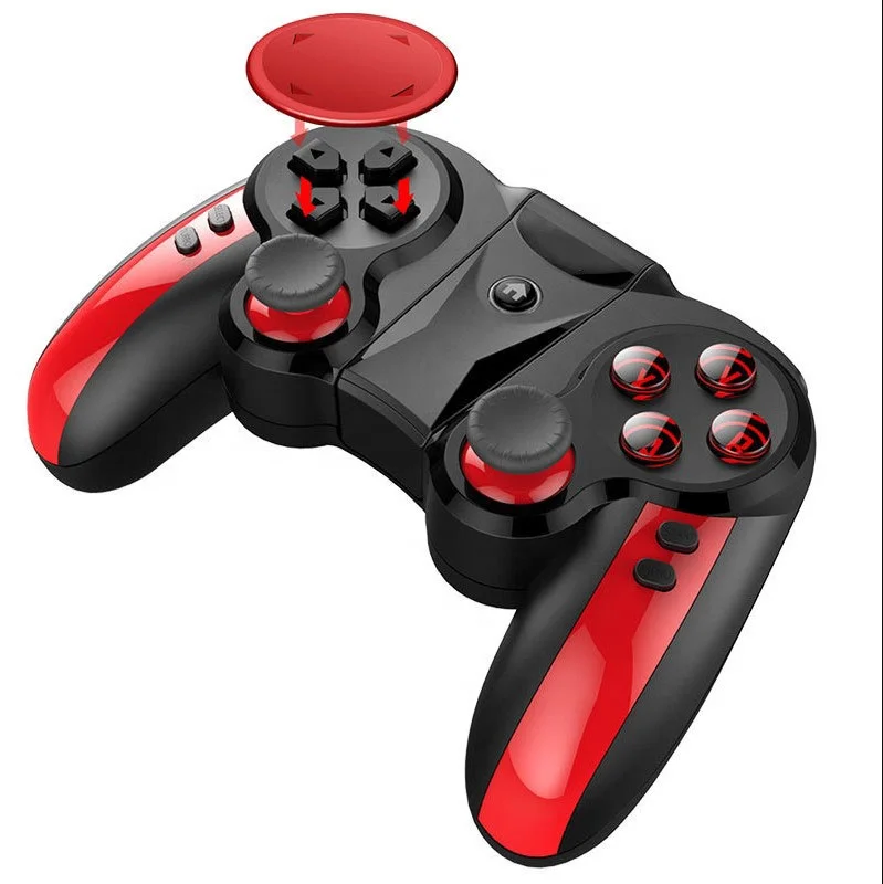 

YLW Newest Best Portable BT Wireless Game Controller with Phone Clip for Android iOS Devices PC, Black