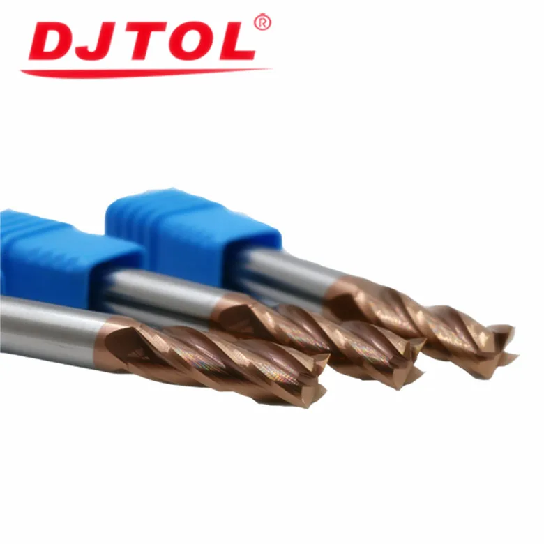 
HOT SALE DJTOL Four Flutes Milling Cutter Solid Carbide End Mills For CNC MACHINE 