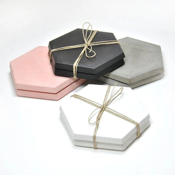 

Latest Colorant Concrete Drink Coasters for Coffee or Tea Cup, As show or customized