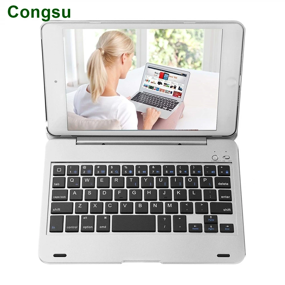 

Wireless Light Weight Clamshell Keyboard Case for Apple iPad Mini