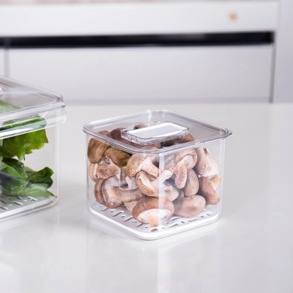 

High Quality Clear PET Fridge Organizer Bins Refrigerator Container