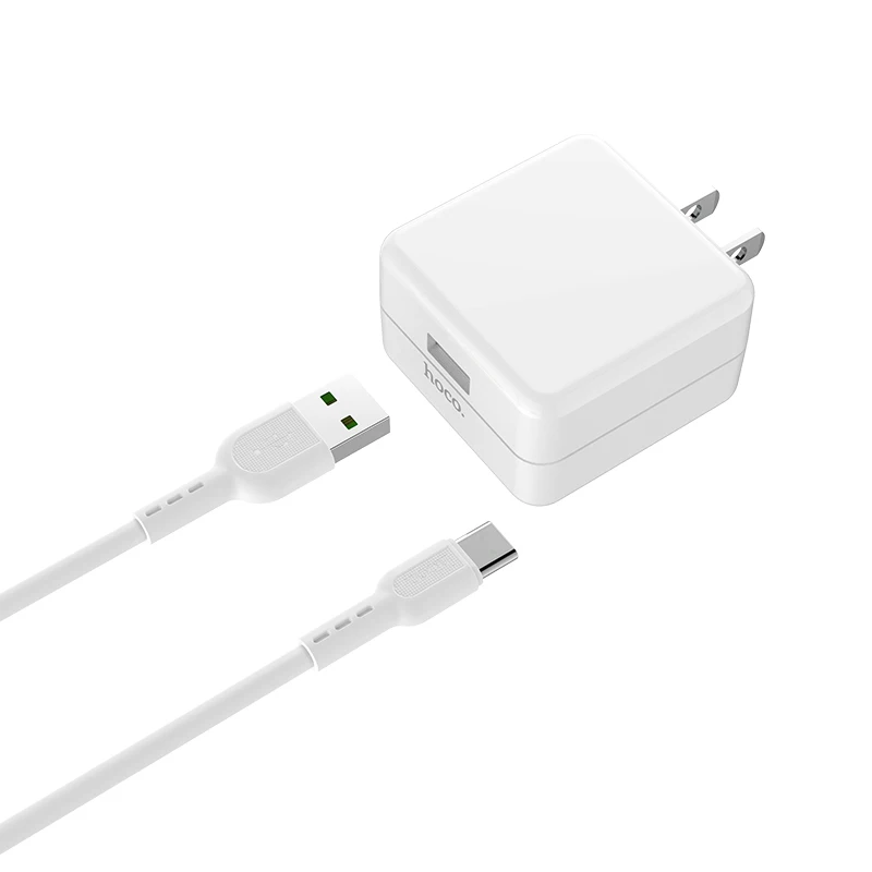 

2019 Hoco C66 Support VOOC Charging Protocol Type C 5A Cable Charger Set(US)