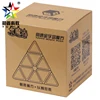 Yuxin 1518 Little Magic 9.5cm*8.5cm High Inertia Force Steel Ball Triangle Cube with Black/Fluorescent Color