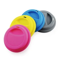 

Food grade silicone rubber milk tea drink mug glass cover universal coffee cup lid