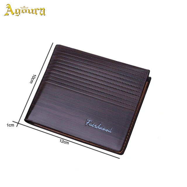 

In Stock Men's Short PU Leather Multi-card Wallet, Light coffee,dark coffee, blue