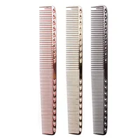 

27g Custom Logo Barber Hairdressing Aluminum Metal Teeth Hair Comb for Salon
