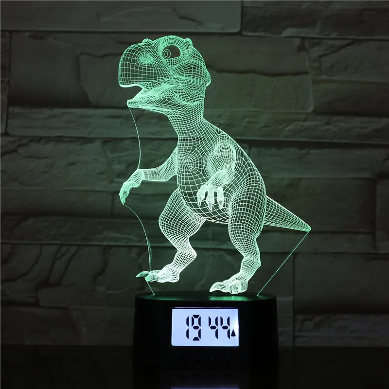 

Animal dinosaur 3D Lamp Touch Sensor 7 Color Changing Decorative Lamp 3d Led Night Light alarm clock lamp, Rgb(7 colors)