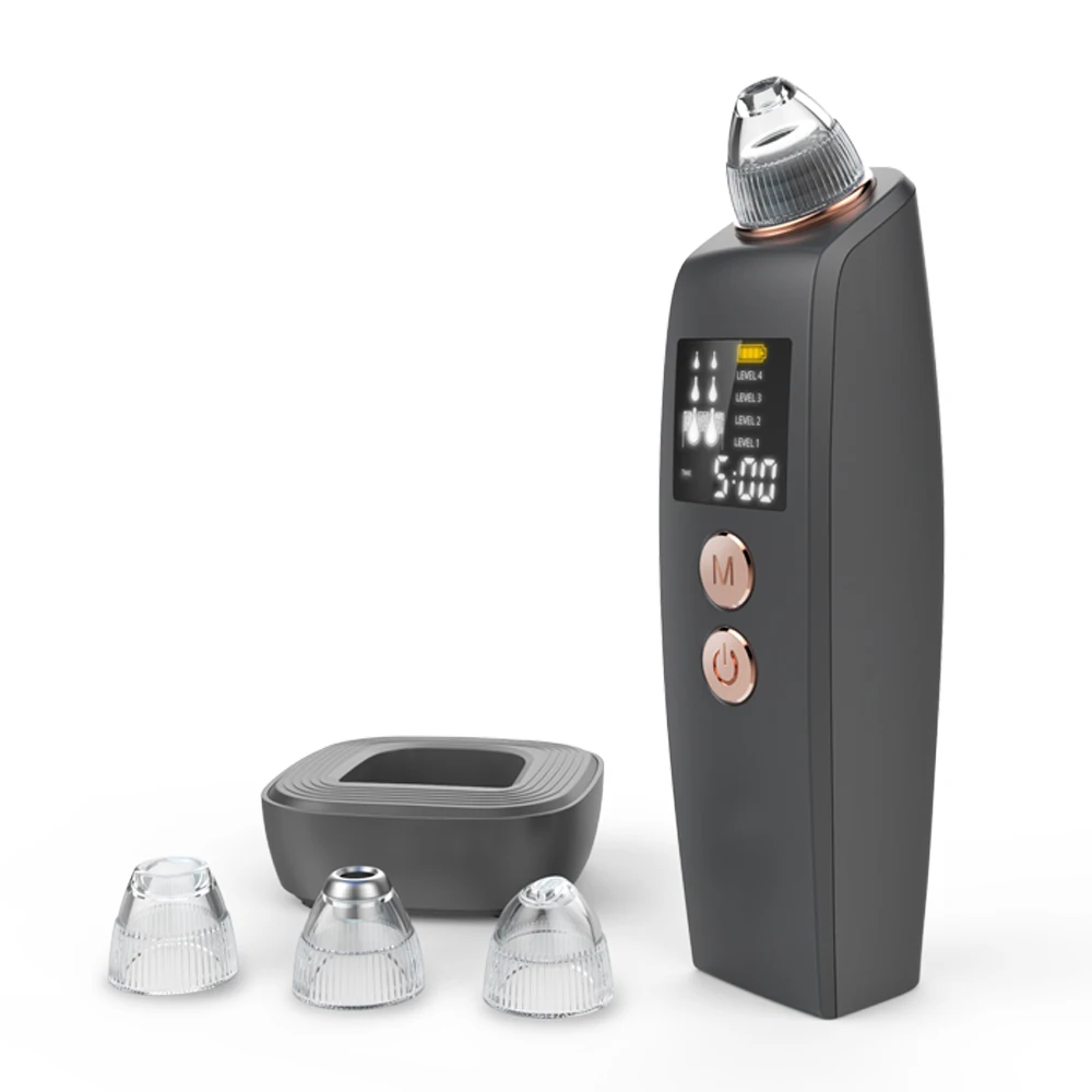 

Hot Sales LCD Display Pores Cleaner Blackheads Remover Vacuum Suction Instrument, White and black;two colors