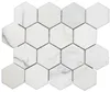 USA Boucherie Restaurant hotel Decoration Carrara White stone fan shape mosaic tile and mosaic pattern floor tile