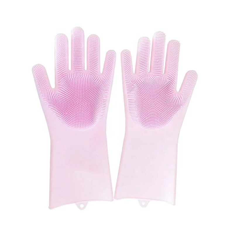 

Silicone Dishwashing Scrubber Glove BPA Free Silicone Gloves With Wash Scrubber, Any color is ok