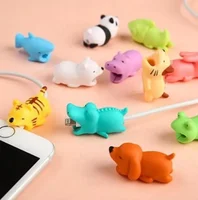 

Hot Selling Animal Shape Cute Rubber USB Cable bite Protector with opp bag package