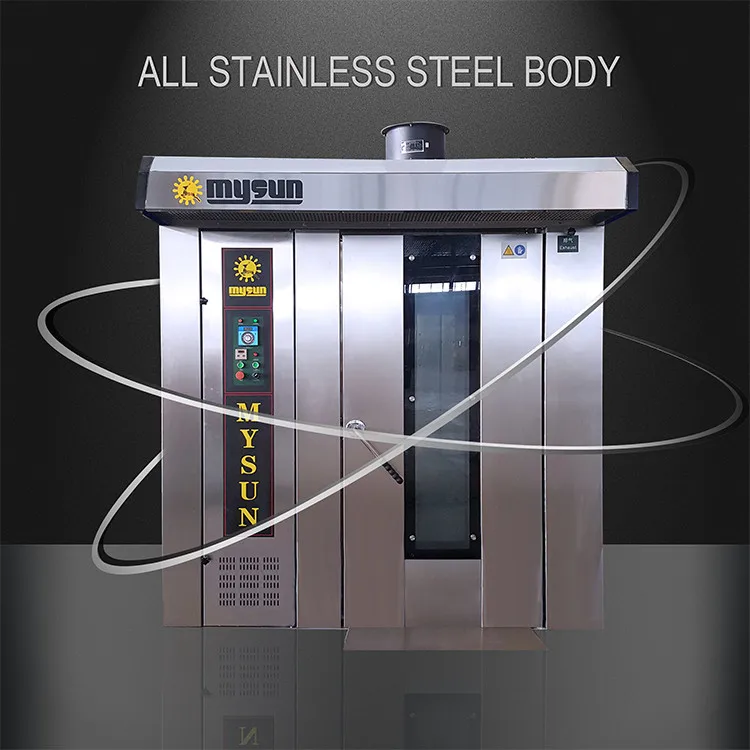 
prices 64 trays gas mini rotary bread oven bakery/stainless steel baking oven for bread 