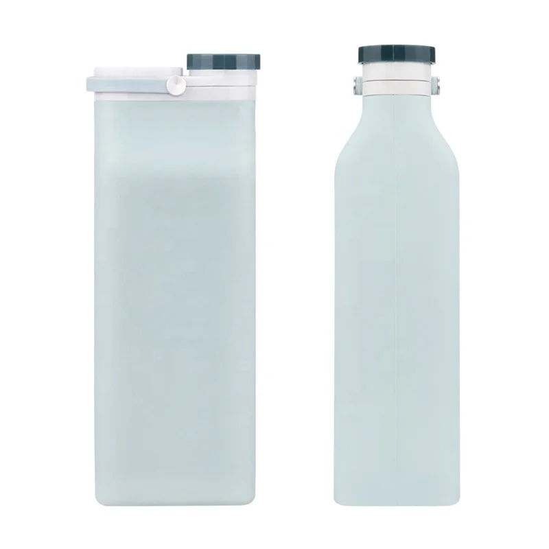 

600ML Patent BPA free amazon hot sale Portable silicone Collapsible Drinking Foldable Water Bottle, Customized color