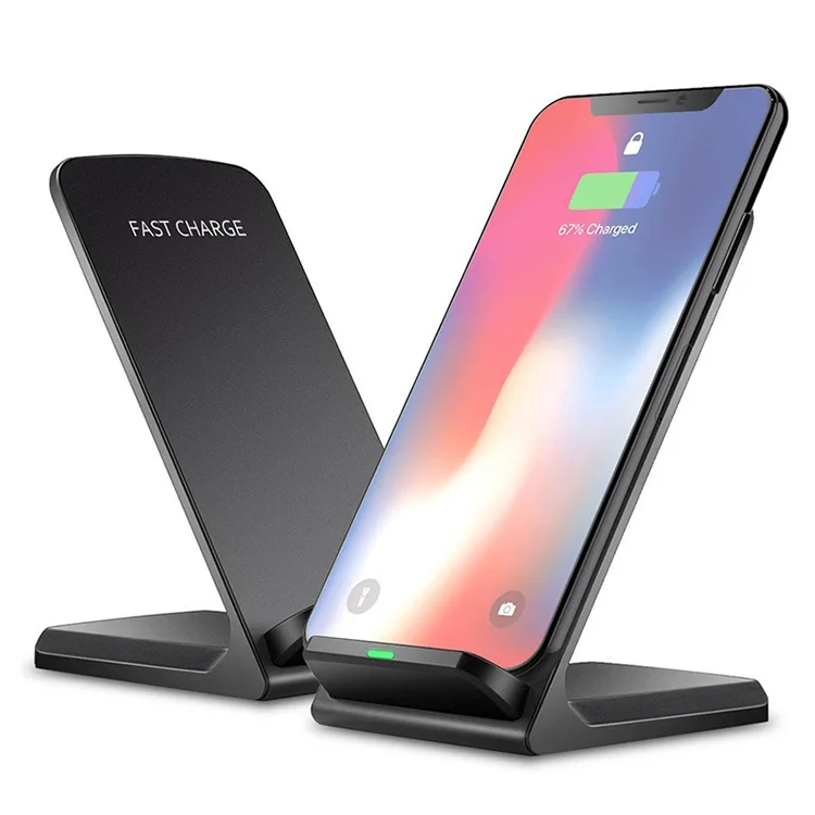 

Factory Price 10W Or 15W Wireless Charger Phone Stand 2 Coil Anti-slip Wireless Charger Fast Wireless Charger Stand