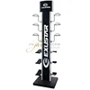 Cost effective floor standing rack for safety bullet proof helmet display stand trade show helmet display