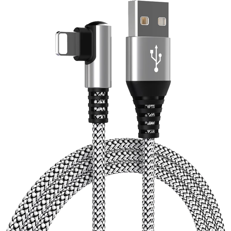 

Hot product nylon braid L shape usb data charging cord for iphone 5/5s/6/6s/7PLUS