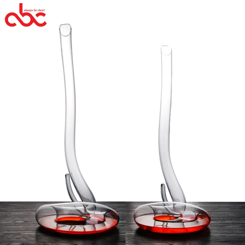 

800ml 1000ml Handblown Creative Animal Snake Shape Lead-free Clear Crystal Glass Wine Decanter