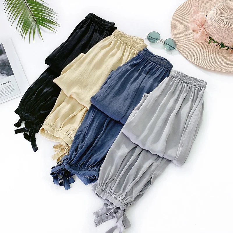 

B23492A Summer women's Fashionable Bloomers Casual pants