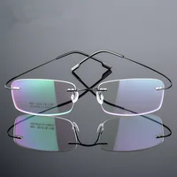 

Rimless Titanium Eyeglasses Frames Men Men Optical Frame Prescription Spectacle Frameless Glasses Transparent Eye glasses