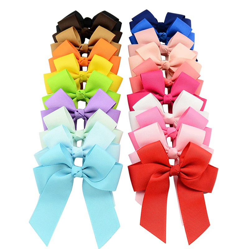 

free shipping 6 ears ribbon girls baby hair bow clip for kids, Picture/custom