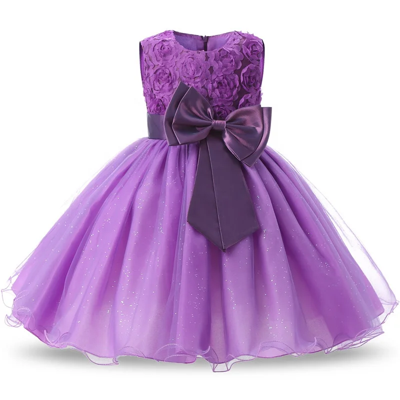 

Girl rose bowknot Princess gown children tutu skirt dress kid dresses, Picture color