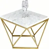 Hotel reception loose furniture Coffee table retangular marble topped crossbase side table