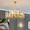Home lighting modern crystal chandelier brass chandelier lustres suspension for home decors ETL89094