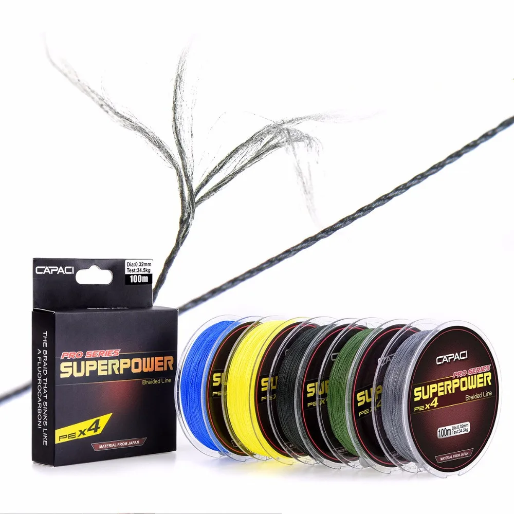 13-118LB Braided Line Super Strong 100M Strands Japanese Multifilament PE Braided Fishing Line, Multi-color