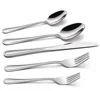 Best New Rim Flatware 20pc Set, Cutlery And More Design Art Silverware Service For 4