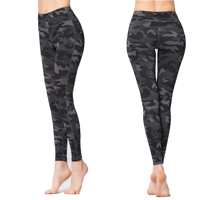 

Custom Logo Printed Camo Yoga Pants, N/a