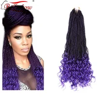 

Belleshow 18inch 35stands synthetic braiding hair synthetic hair extensions with wavy ends curly senegalese twist hair