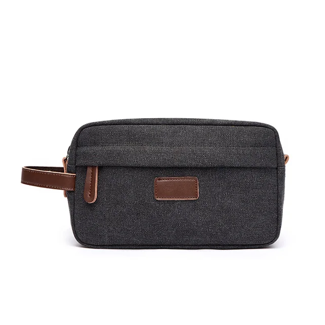 

BEARKY factory custom wholesale luxury dopp kit large man canvas custom logo men travel toiletry kit wash bag for men, Customized