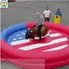 Amusement park outdoor toys inflatable bouncer bull riding crazy mechanical bull for sale