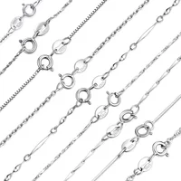 

100% Genuine Italian 925 Sterling Silver Jewelry Solid Silver Necklace Chain For Women with 16/20inches base link chain