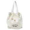 Eco Friendly Custom Tote Bag 100%Cotton Drawstring Shopping Canvas Tote Bag