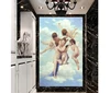 popular oil painting friendly Angels design kids canvas printing wallpaper for entrance