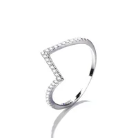 

Hot Sale Ocean Jewelry CZ Wave Rings 925 Sterling Silver Ring For Women