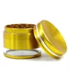 2.5 inches 4 pieces aluminum grinder spice with clear bottom