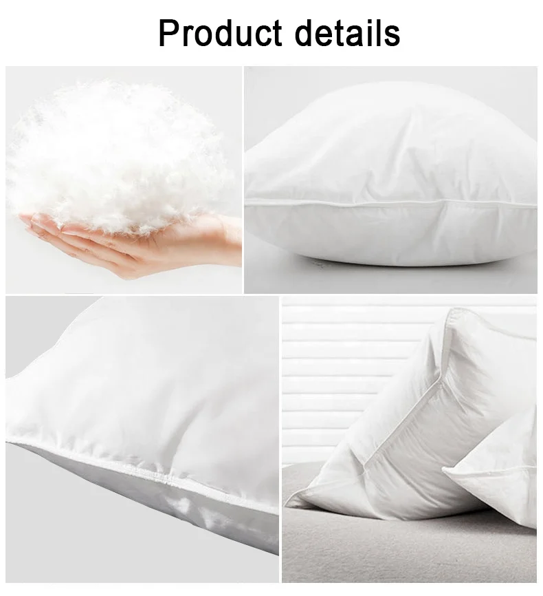 
Customized 5 Star Hotel Best Down Goose King Feather Pillow 